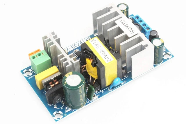 Alt view image 6 of 6 - AC to DC Isolated Power Supply Module DC 24V 4A 5V 1A Dual Output Power AC 120V (90-256V) 50-60Hz to 24V 5V 120W Industrial Power Module (Dual Output 24V 4A, 5V 1A, Blue)