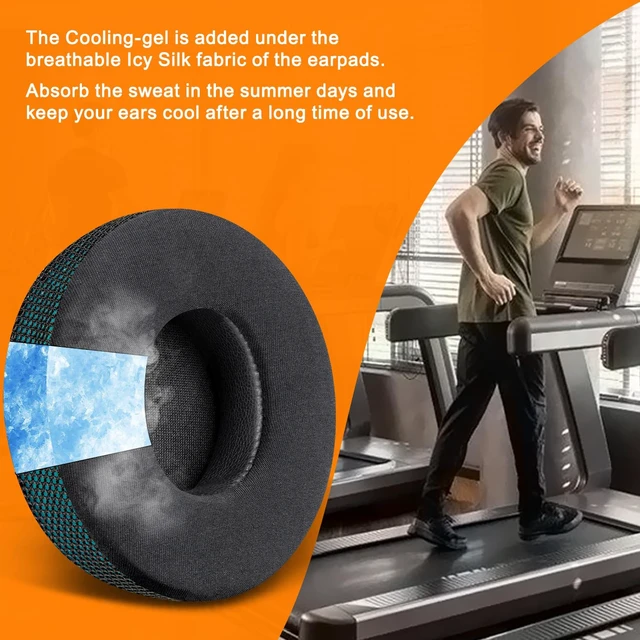 Alt view image 6 of 6 - Cooling Gel Earpads Replacement for Beats Solo 2 & Solo 3 Wireless On-Ear Headphones, Ear Pads Cushions with High-Density Noise Isolation Foam, Added Thickness - Dark Green