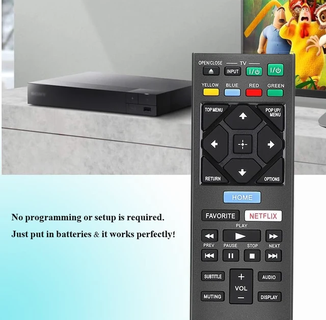 Alt view image 2 of 7 - Universal Replacement Remote Control for Sony UBP-X700 BDP-BX370 BDP-S1700 BDP-S2500 BDP-S3500 BDP-S5500 BDP-S3700 BDP-S6700 BDP-S1500 Blu-ray DVD Player