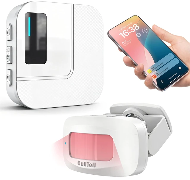 Main image of WiFi Motion Sensor Door Chime, Smart Motion Alert System with App Notifications & Instant Phone Alerts, Entry Sensor for Home, Pet Monitoring, Elderly Care and Store Entrance