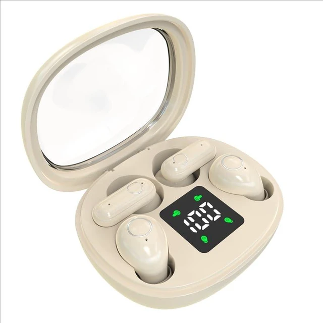 Main image of 2-in-1 Mini Invisible Sleep Bluetooth Earbuds,Small Wireless Sleep Headphones for Side Sleepers,Bluetooth 5.4 Bass Stereo Sound Over-Ear Earbuds,Bluetooth Earbuds for Laptop/Phones/Sports (Khaki)