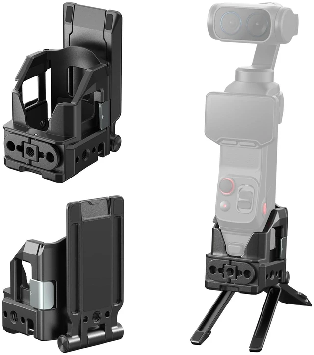 Main image of Foldable Magnetic Mount Stand for Insta360 Luna Ultra/Luna Pro 230° Angle Adjustable Backplate, 2-Prong Interface, 1/4"-20 Locating Holes, Cold Shoe Mount, Plate for Arca-Swiss Tripod