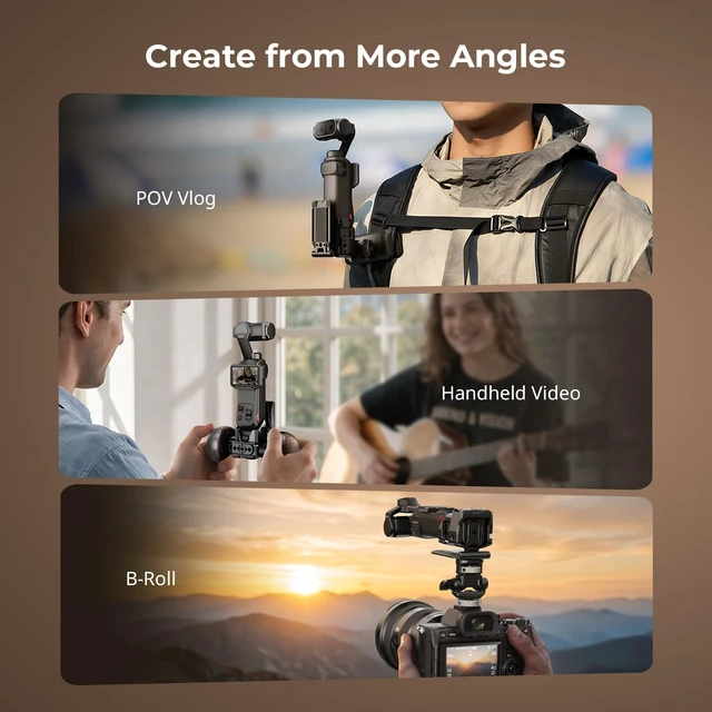 Alt view image 7 of 7 - Foldable Magnetic Mount Stand for Insta360 Luna Ultra/Luna Pro 230° Angle Adjustable Backplate, 2-Prong Interface, 1/4"-20 Locating Holes, Cold Shoe Mount, Plate for Arca-Swiss Tripod