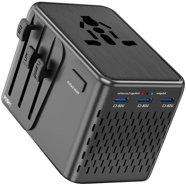 Main image of International Travel Voltage Converter to Step Down 230V to 120V for Hair straighteners, laptops, Cell Phones, Power converters from USA to UK, Europe, Australia Over 200