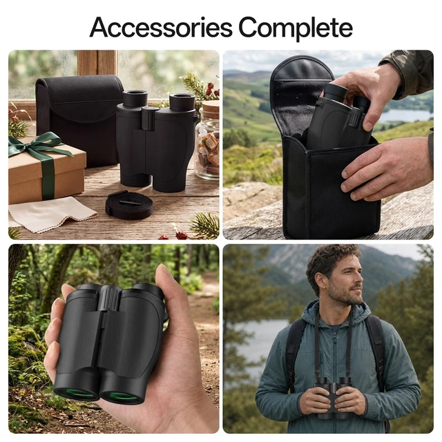 Alt view image 7 of 7 - 20x32 Compact Binoculars for Adults Kids High Powered Small Pocket Size, 30% Wider Field of View, Low Light Vision, BAK4 FMC for Bird watching Cruise Ship Travel Hiking Concert