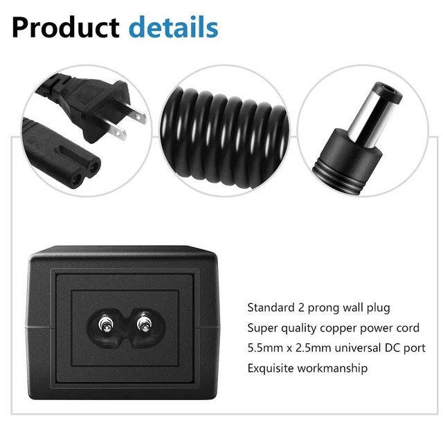 Alt view image 3 of 6 - 12V 5A 60W LED Power Supply 100V~240V 50/60hz AC to DC 12V Adapter 12 Volt Transformer 5amp 5.5mmx2.5mm for LED Strip Lights,AC/DC Adapter 100-240v 50/60hz 12V 5A 4.5A 4A 2.5A Power converter
