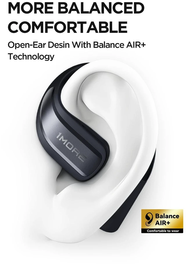 Alt view image 2 of 7 - S70 Open Ear Headphones - True Wireless Bluetooth Open Earbuds, Comfortable Out of Ear Earbuds, Balance AIR+, IPX5 Waterproof, 40H Playtime, App Control, Clear Calls, Black