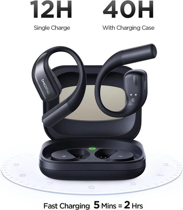Alt view image 3 of 7 - S70 Open Ear Headphones - True Wireless Bluetooth Open Earbuds, Comfortable Out of Ear Earbuds, Balance AIR+, IPX5 Waterproof, 40H Playtime, App Control, Clear Calls, Black