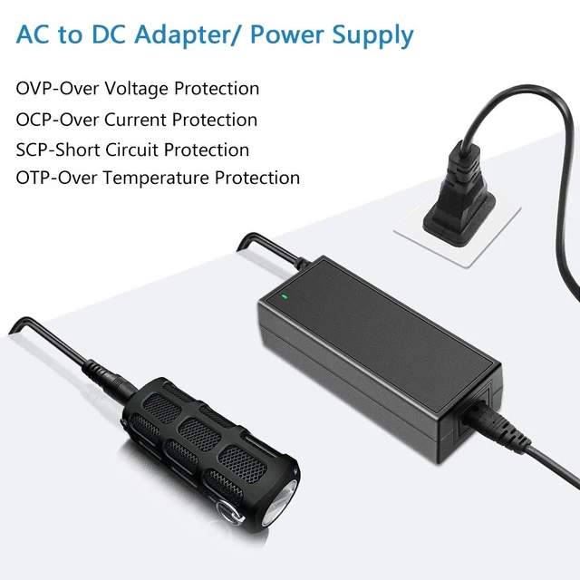 Alt view image 5 of 6 - 12V 5A 60W LED Power Supply 100V~240V 50/60hz AC to DC 12V Adapter 12 Volt Transformer 5amp 5.5mmx2.5mm for LED Strip Lights,AC/DC Adapter 100-240v 50/60hz 12V 5A 4.5A 4A 2.5A Power converter