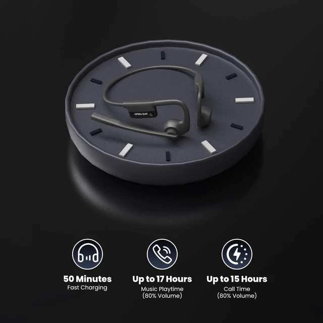 Alt view image 5 of 7 - Open Ear Headphones with Mic,Open Ear Wireless Headphones Bluetooth 5.3/Multipoint Pairing/Noise Cancelling Mic,Lightweight,Wireless Headset with Mic for Work,Driving,Home Office