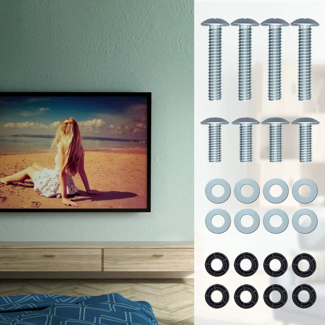 Alt view image 7 of 7 - TV Mounting bolts-M8x 45mm and M8 x 25mm (4PCS) TV Mounting Screws Compatible for Samsung TV with 2.5mm Spacers & 8.5mm Washer (Pack of 4)