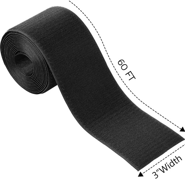 Alt view image 2 of 7 - Cable Cover Floor 60 Feet, 3" x10' Cord Protector Strip, Black Nylon Braided Floor Wire Management, Keeps Cords Organized and Prevents Trip Hazards, Protects Cables on Carpet