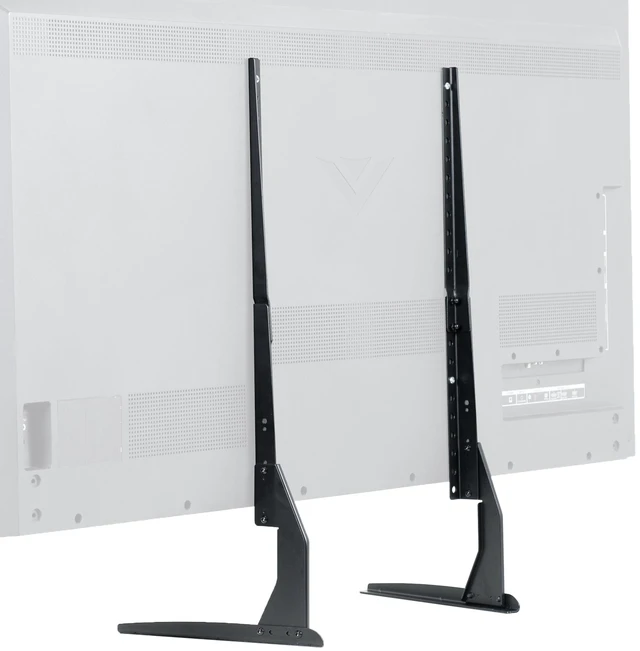Main image of Black Tabletop TV Base Stand for 22 to 65 in Screens, STAND-TV00Y TV Legs for LCD Flat Screens, Pedestal Replacement Legs with Hardware Included, VESA 75x75 to 800x400mm, Holds 110 lbs