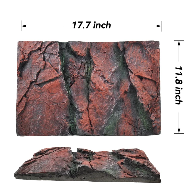 Alt view image 2 of 7 - 3D Tank Background Board, Reptile Wall Backdrop Aquarium Rock Terrarium Cork Background Board DéCor Backgrounds Amphibian Habitat Decoration for Lizards Leopard Gecko Bearded Dragons Turtle