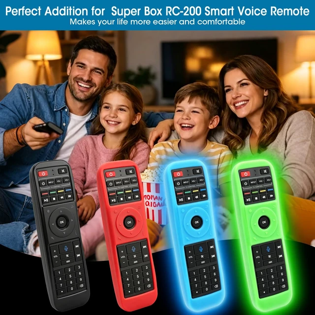 Alt view image 7 of 7 - 2P Silicone Protective Case for Super Box RC-200 Smart Voice Remote Control Case Cover Skin Holder Sleeve for Superbox S5 PRO,S4 PRO,S5 MAX,S6 MAX,S6 Ultra Replacement Remote Bumper Cover