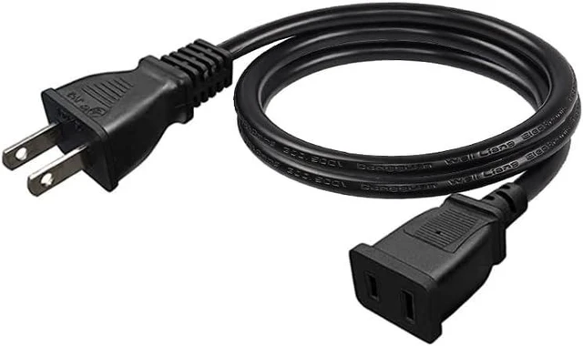 Alt view image 2 of 7 - (16.4ft/5m) USA Outlet Saver Power Extension Cord Cable 125V 10A 2-Prong 2 Outlets for NEMA 5-15P to NEMA 5-15R,Nice Extension (16.4ft/5m)
