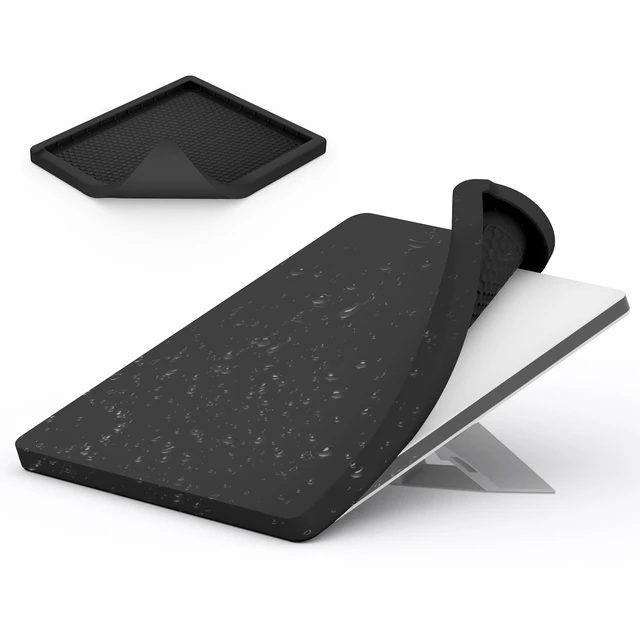 Main image of Starlink Mini Silicone Protective Cover Case for Starlink Mini Dish Black Silicone Protector Waterproof Shockproof Cover Accessories,Hexagonal Heat Dissipation Vents,Portable for Outdoor Camping