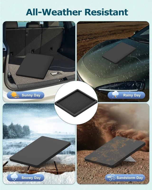 Alt view image 6 of 6 - Starlink Mini Silicone Protective Cover Case for Starlink Mini Dish Black Silicone Protector Waterproof Shockproof Cover Accessories,Hexagonal Heat Dissipation Vents,Portable for Outdoor Camping