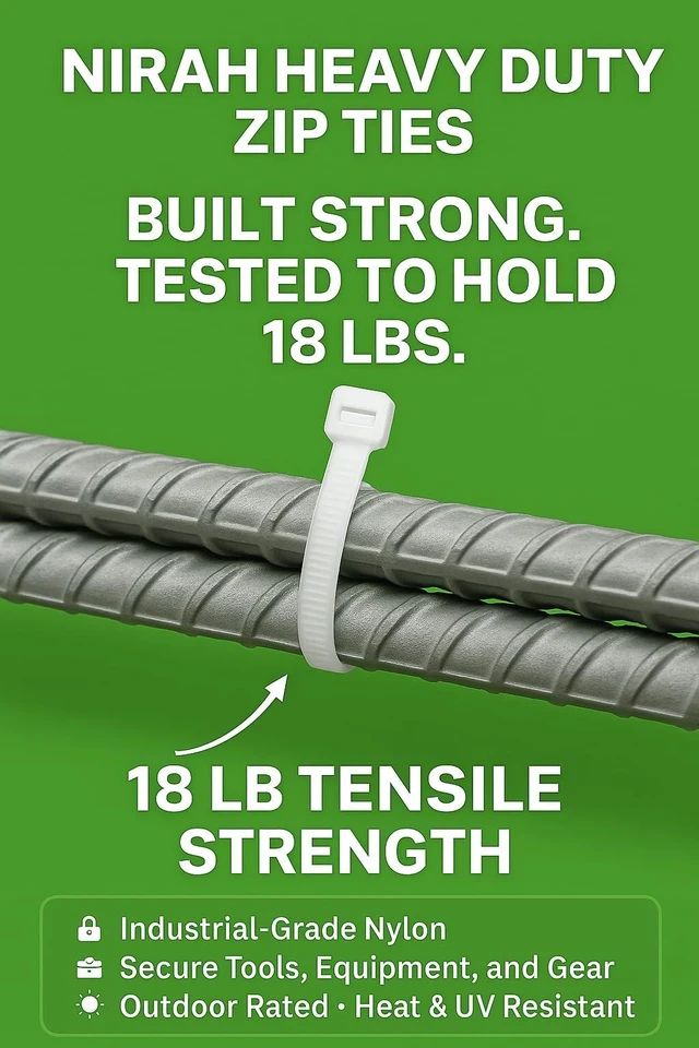 Alt view image 2 of 6 - Small Zip Ties 4 inch Clear, 18lb Strength, 1000 pack UV-Resistant, Self-locking PA 66 Nylon Small Cable Ties for Home, Office, Garden, Cable Management by