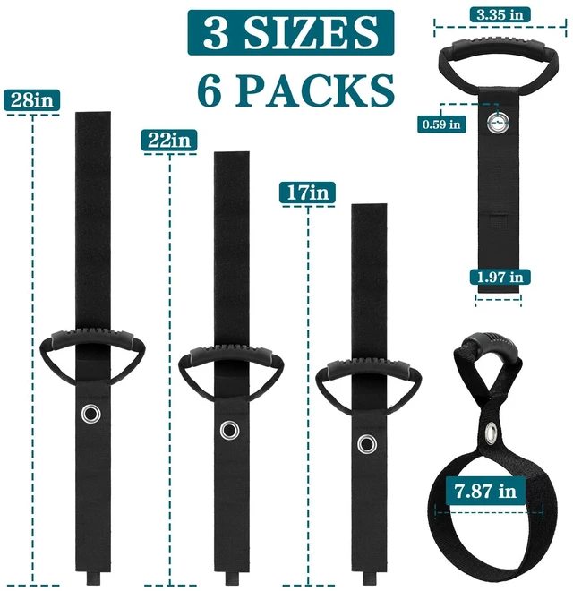 Alt view image 2 of 7 - Extension Cord Holder, Assorted 6 Pack Heavy-Duty Storage Straps Wrap & Hang, Tangle-Fre, Reusable, Adjustable, Hook & Loop, Assorted Sizes, Cable Organizer For Warehouse, Garage, Workshop