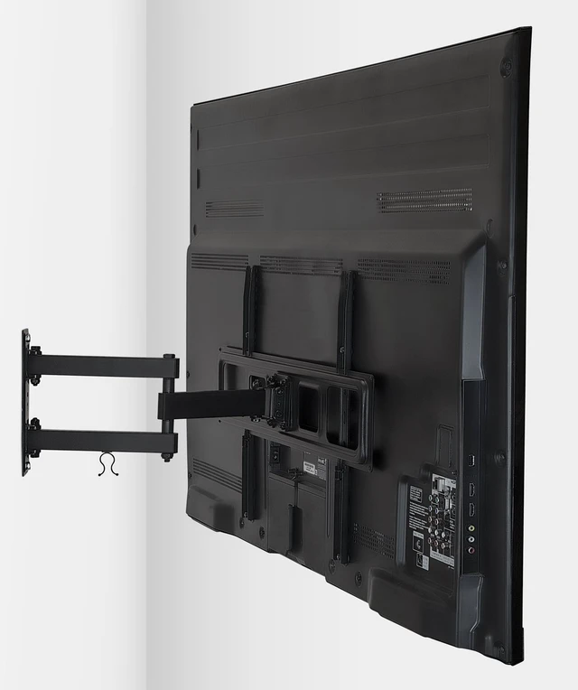 Alt view image 3 of 7 - Full Motion Articulating TV Wall Mount - Single Stud & Corner Installation - Swivel 180°, Tilt & 17" Extension - 32-70 Inch TVs - Heavy-Duty Steel - VESA 200x200-600x400-77 lbs Capacity