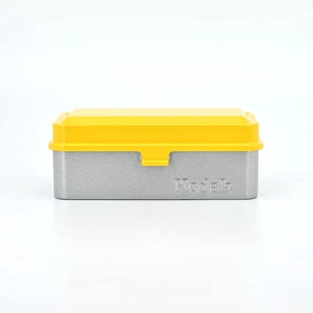 Alt view image 3 of 7 - 120/135 Film Case - for 8 Rolls of 120 Films / 10 Rolls of 35mm Films - Retro Steel Case to Sort & Safeguard Film (Yellow) (Film is not Included)