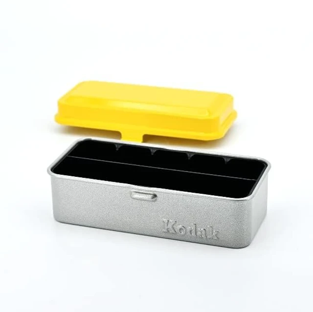 Alt view image 7 of 7 - 120/135 Film Case - for 8 Rolls of 120 Films / 10 Rolls of 35mm Films - Retro Steel Case to Sort & Safeguard Film (Yellow) (Film is not Included)