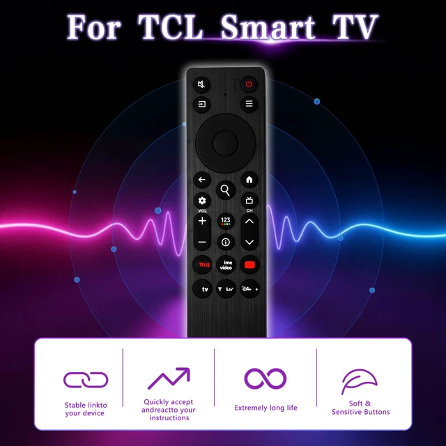 Alt view image 7 of 7 - RC923A FMB1 Remote Control, Compatible with TCL QD-Mini LED 4K UHD Google Smart TV, G0401-000267, No Pairing Needed, No Voice Control