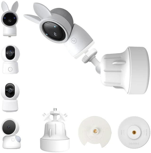 Main image of Baby Monitor with Mount Stand Compatible with ARENTI Baby Cameras 2K Alnanny A4/B2/1M/3QM/ P2Q/ D3 Baby Cameras,Flexible Adjustable Baby Monitor Wall Mount Holder, Baby Cameras Clip Mount