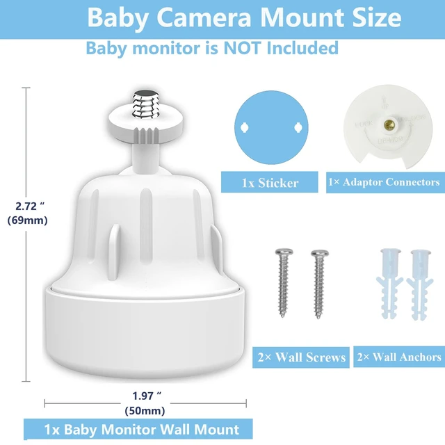 Alt view image 7 of 7 - Baby Monitor with Mount Stand Compatible with ARENTI Baby Cameras 2K Alnanny A4/B2/1M/3QM/ P2Q/ D3 Baby Cameras,Flexible Adjustable Baby Monitor Wall Mount Holder, Baby Cameras Clip Mount