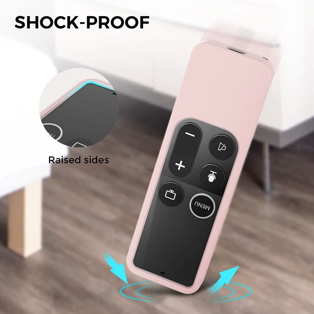 Alt view image 4 of 7 - Protective Case for Apple TV 4K Siri Remote 3rd & 2nd Gen with AirTag Holder, Magnet Technology, Lanyard Included, Great Grip, Heavy Shock Absorption, Drop Protection