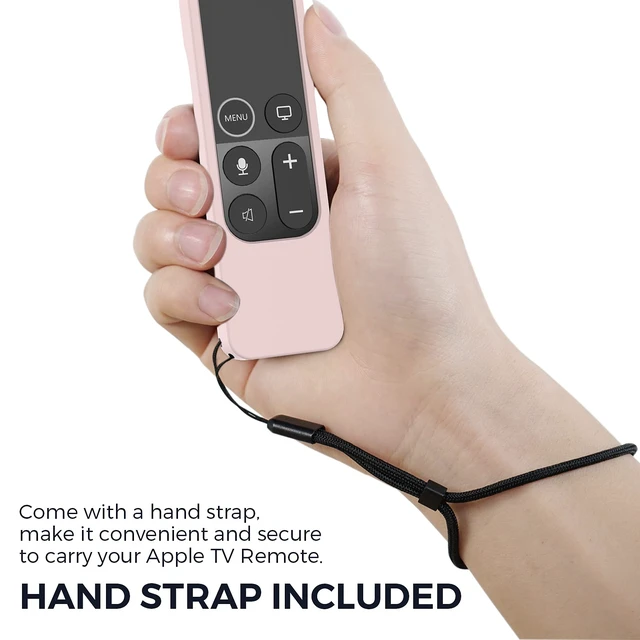 Alt view image 5 of 7 - Protective Case for Apple TV 4K Siri Remote 3rd & 2nd Gen with AirTag Holder, Magnet Technology, Lanyard Included, Great Grip, Heavy Shock Absorption, Drop Protection