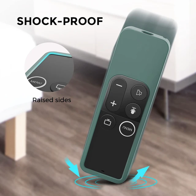 Alt view image 4 of 7 - Protective Case for Apple TV 4K Siri Remote 3rd & 2nd Gen with AirTag Holder, Magnet Technology, Lanyard Included, Great Grip, Heavy Shock Absorption, Drop Protection