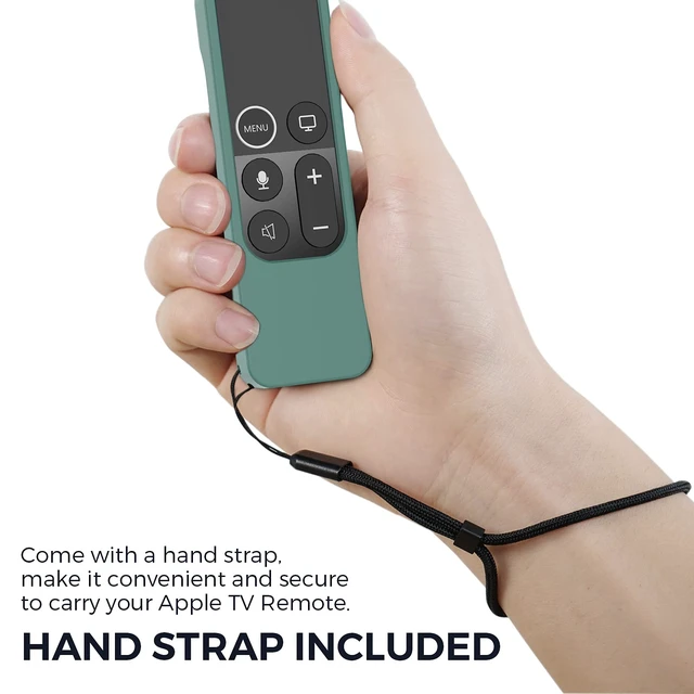 Alt view image 5 of 7 - Protective Case for Apple TV 4K Siri Remote 3rd & 2nd Gen with AirTag Holder, Magnet Technology, Lanyard Included, Great Grip, Heavy Shock Absorption, Drop Protection