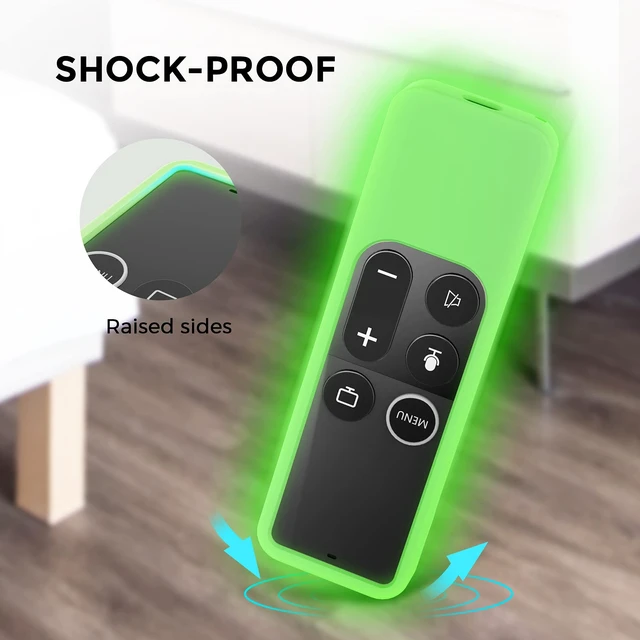 Alt view image 4 of 7 - Protective Case for Apple TV 4K Siri Remote 3rd & 2nd Gen with AirTag Holder, Magnet Technology, Lanyard Included, Great Grip, Heavy Shock Absorption, Drop Protection