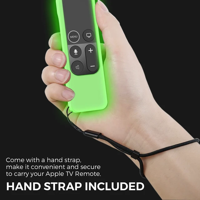 Alt view image 5 of 7 - Protective Case for Apple TV 4K Siri Remote 3rd & 2nd Gen with AirTag Holder, Magnet Technology, Lanyard Included, Great Grip, Heavy Shock Absorption, Drop Protection