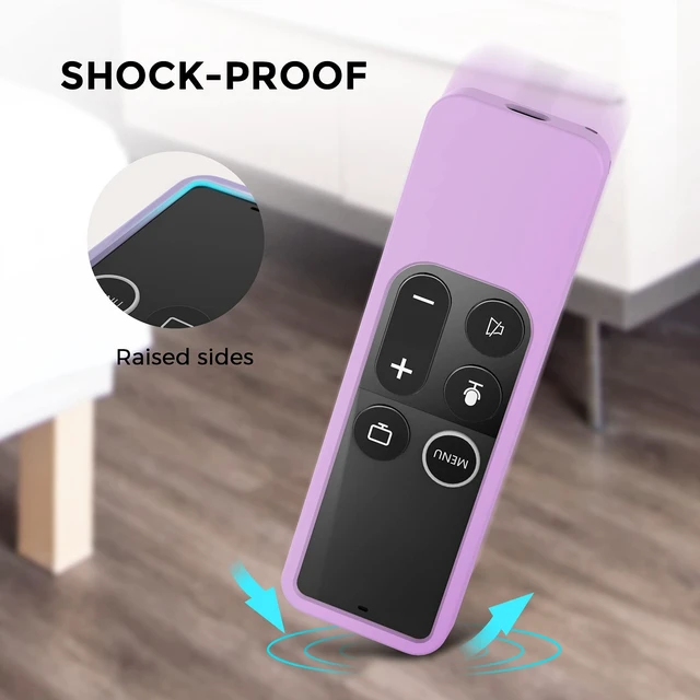 Alt view image 4 of 7 - Protective Case for Apple TV 4K Siri Remote 3rd & 2nd Gen with AirTag Holder, Magnet Technology, Lanyard Included, Great Grip, Heavy Shock Absorption, Drop Protection