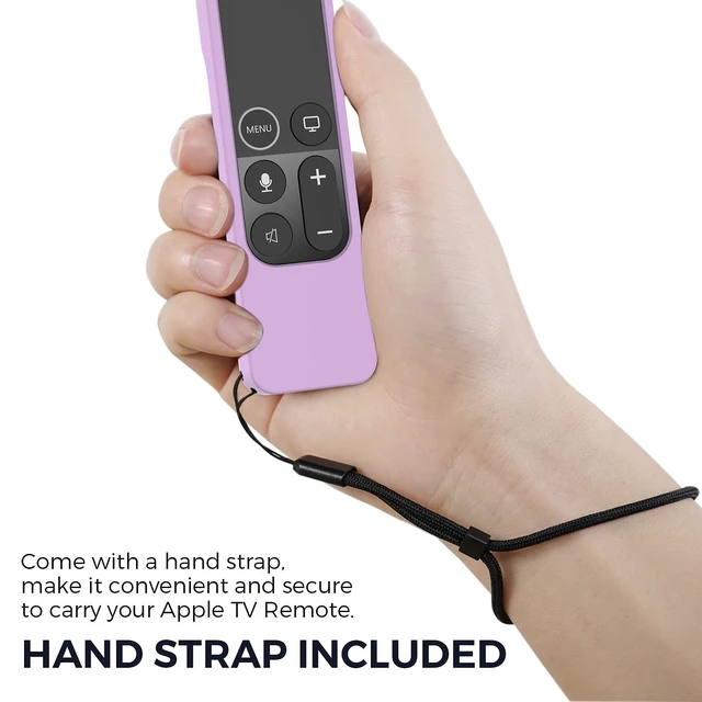Alt view image 5 of 7 - Protective Case for Apple TV 4K Siri Remote 3rd & 2nd Gen with AirTag Holder, Magnet Technology, Lanyard Included, Great Grip, Heavy Shock Absorption, Drop Protection