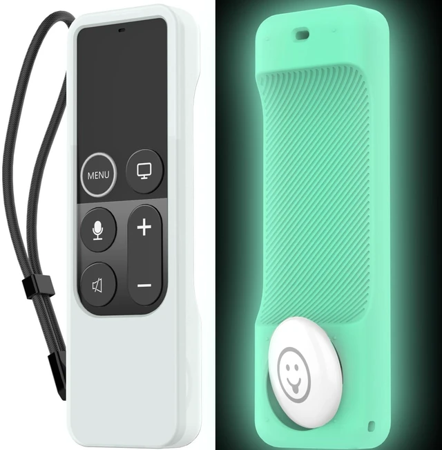 Main image of Protective Case for Apple TV 4K Siri Remote 3rd & 2nd Gen with AirTag Holder, Magnet Technology, Lanyard Included, Great Grip, Heavy Shock Absorption, Drop Protection