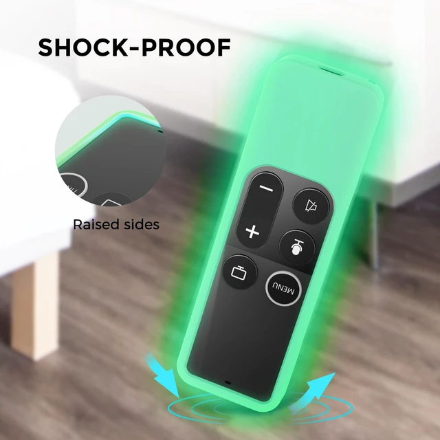 Alt view image 4 of 7 - Protective Case for Apple TV 4K Siri Remote 3rd & 2nd Gen with AirTag Holder, Magnet Technology, Lanyard Included, Great Grip, Heavy Shock Absorption, Drop Protection