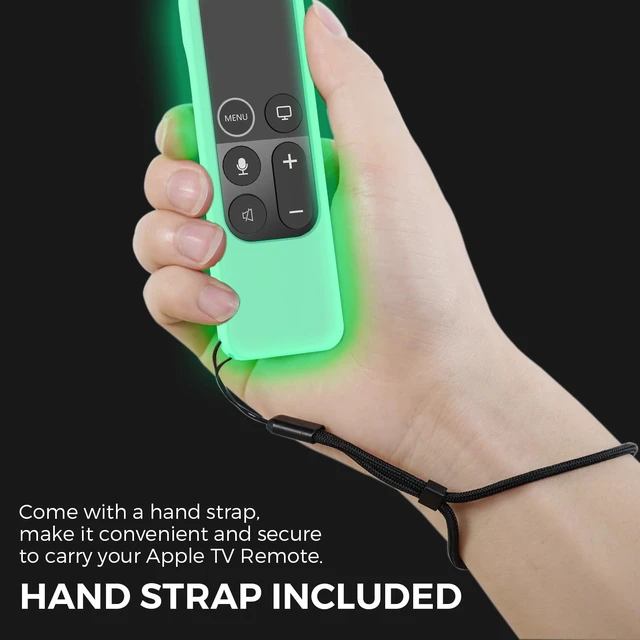 Alt view image 5 of 7 - Protective Case for Apple TV 4K Siri Remote 3rd & 2nd Gen with AirTag Holder, Magnet Technology, Lanyard Included, Great Grip, Heavy Shock Absorption, Drop Protection