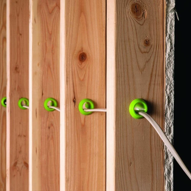 Alt view image 2 of 4 - Guard Single Stud Electrical Wire Protector 25 PK green, silver