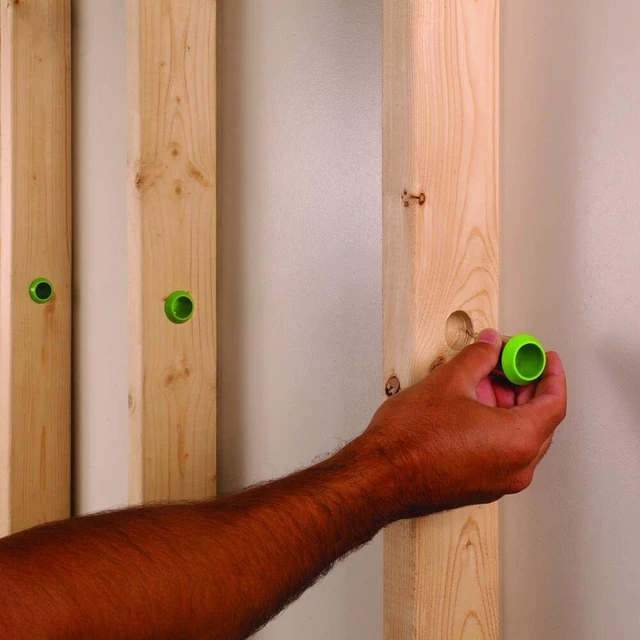 Alt view image 4 of 4 - Guard Single Stud Electrical Wire Protector 25 PK green, silver