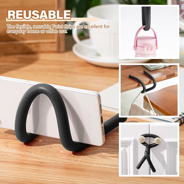 Alt view image 6 of 6 - 20 Pcs 17 Inch Reusable Foam Rubber Twist Ties Bendable, Black Heavy Duty Silicone Cable Rubber Ties, Flexible Foam Covered Twist Ties for Bundling and Holding