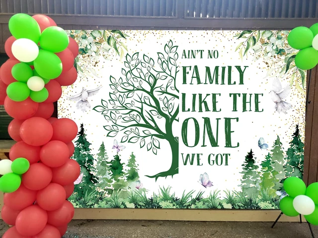 Alt view image 3 of 7 - Family Reunion Backdrop Banner 10x8FT Green Family Tree Reunion Decorations Welcome to Our Family Members Photography Background Welcome Family Gathering Banner Supplies Photo Props