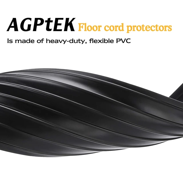 Alt view image 5 of 7 - Heavy Duty Floor Cable Cover Cable Protector, 6.5 Ft, 3 Channels Floor Cord Cover, Mid Channel 0.62", Contains Cords, Cables and Wires, Office, Home, or Outdoor