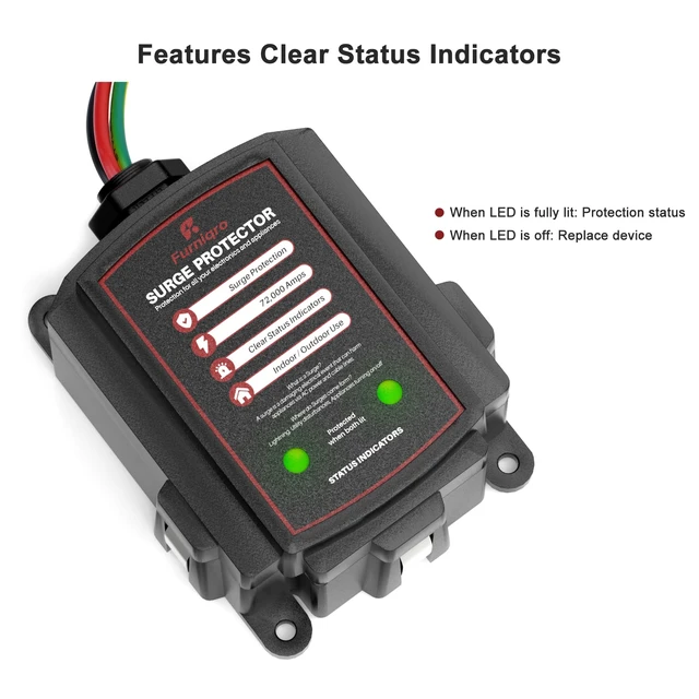 Alt view image 2 of 7 - FHSPD72S Whole House Surge Protector for 72,000 Amps, Ultimate Surge Protection, Whole Home Surge Protector, Indoor/Outdoor Use, 120/240V