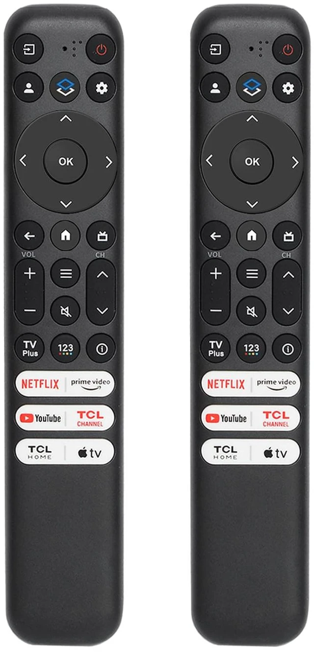 Main image of (Pack of 2) RC813 Infrared Remote Control, for TCL Google TV Remote Control, with 6 Shortcut Keys. Compatible with TCL 4k QLED/UHD/QD-Mini Series Smart TVS (no Voice)