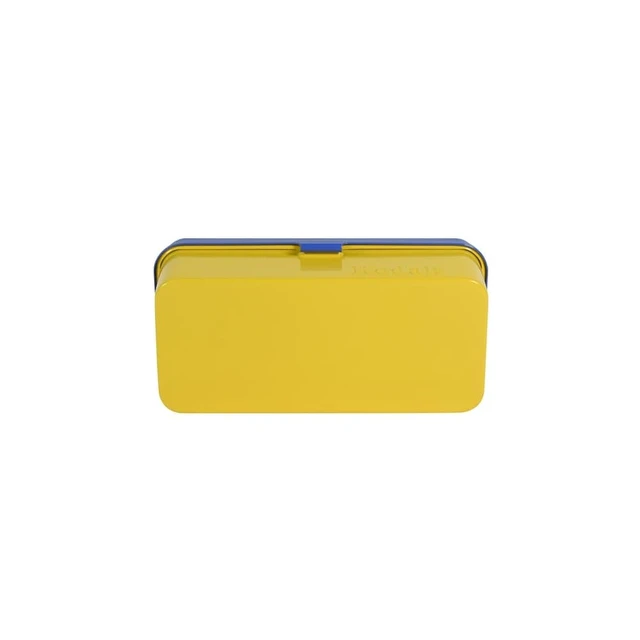 Alt view image 7 of 7 - 120/135 Film Case - for 8 Rolls of 120 Films / 10 Rolls of 35mm Films - Retro Steel Case to Sort & Safeguard Film (Blue Top/Yellow Body)