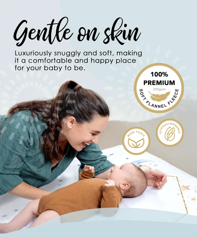 Alt view image 6 of 7 - Baby Monthly Milestone Blanket for Boys, Oeko-Tex Certified Fleece Includes felt month marker; machine washable & wrinkle-resistant; generous 46"x46" size; tested safe for baby's skin